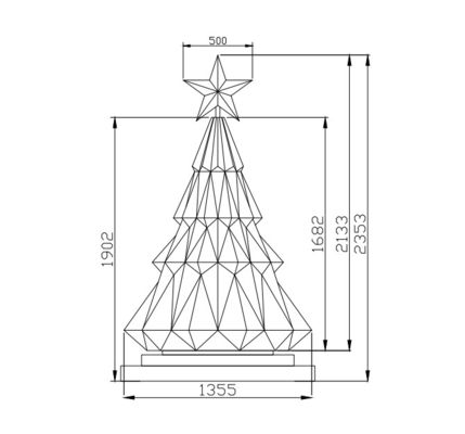 P1.5 GOB Écran LED créatif pour arbre de Noël pour centre commercial Hôtels